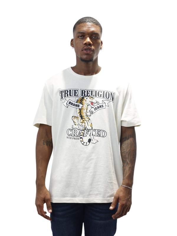 True Religion Relaxed Tiger T-Shirt Optic White