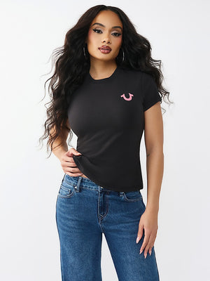 True Religion T-Shirt True Classic Glitter Black