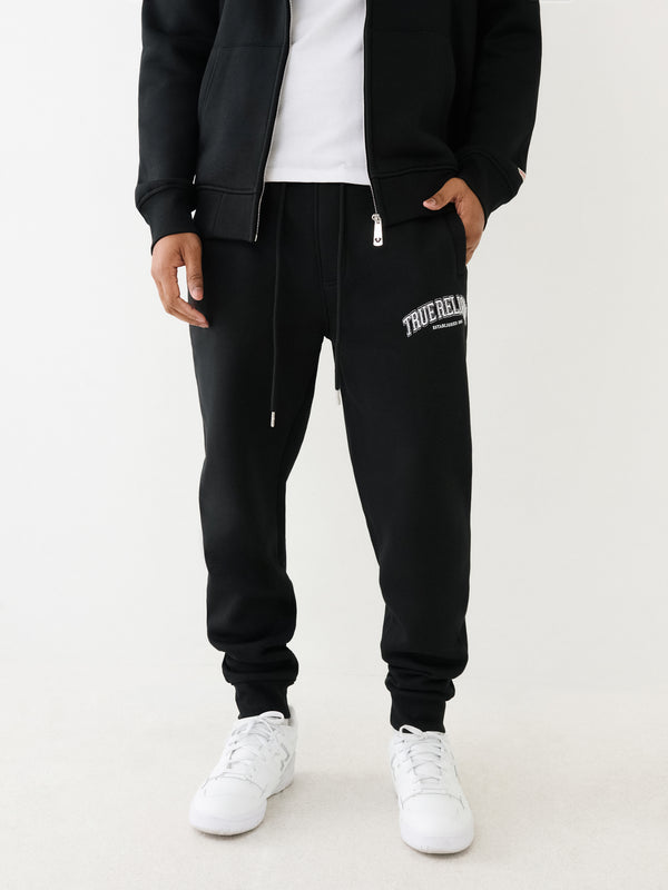 True Religion Collegiate Track Pants Embro Jet Black