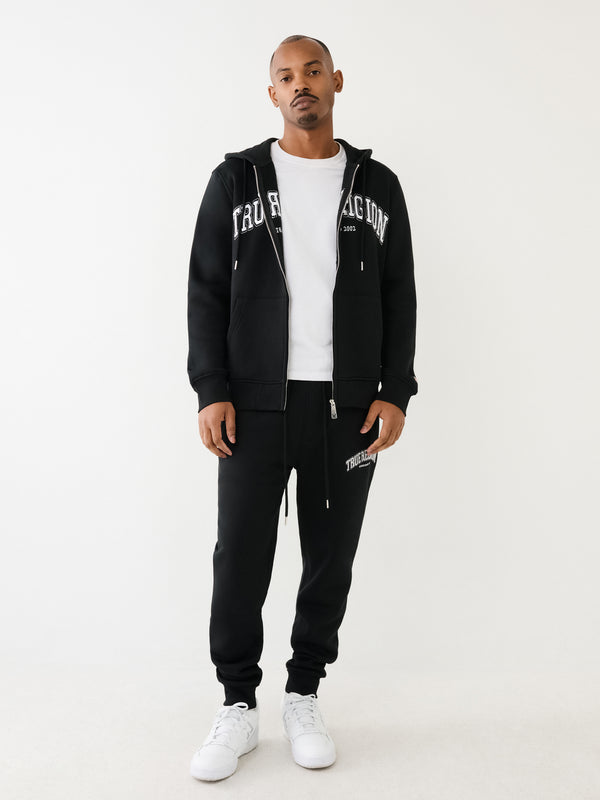 True Religion Collegiate Track Pants Embro Jet Black