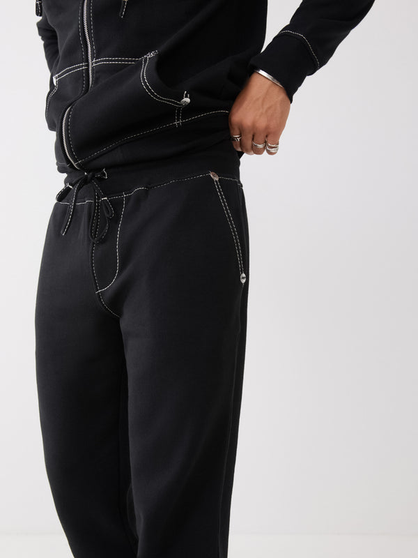 True Religion Big T Track Pants Jet Black