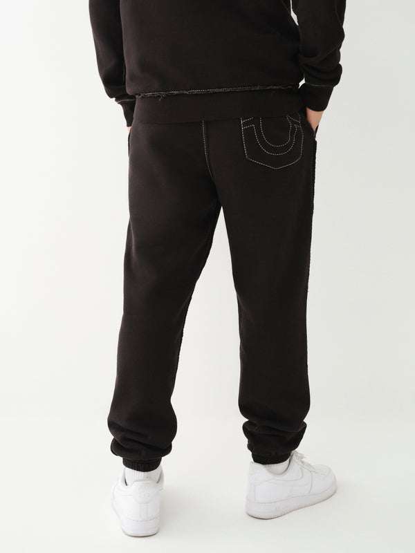 True Religion Big T Track Pants Pigment Jet Black