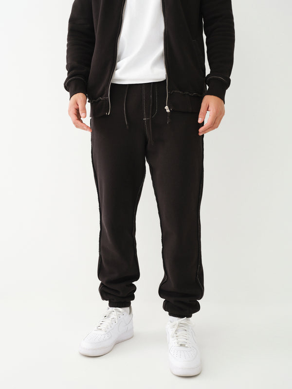 True Religion Big T Track Pants Pigment Jet Black