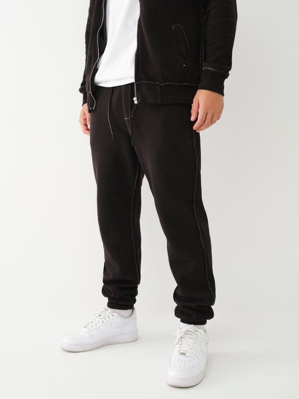 True Religion Big T Track Pants Pigment Jet Black