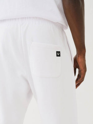 True Religion Raw Exaggerated Track Pants Icon Optic White-True Religion