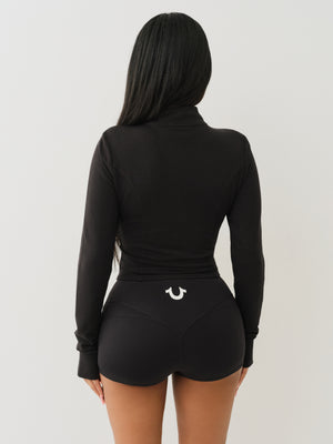 True Religion Og Srs Tight Zip Through Jet Black-True Religion