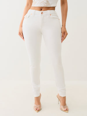 True Religion Jennie Mr Curvy Skinny Flap Optic White-True Religion