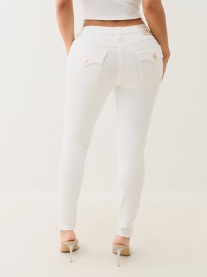 True Religion Jennie Mr Curvy Skinny Flap Optic White-True Religion