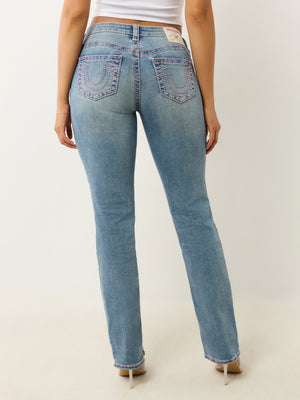 True Religion Billie Mid Rise Straight Big T California Poppy-True Religion