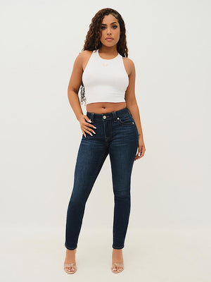 True Religion Jeans Jennie Mr Curvy Skinny Indigo