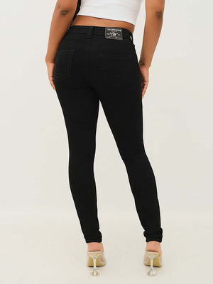 True Religion Jeans Jennie Mr Curvy Skinny Black Rinse