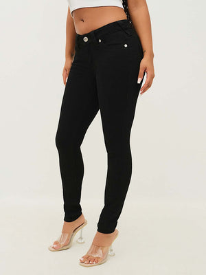 True Religion Jeans Jennie Mr Curvy Skinny Black Rinse