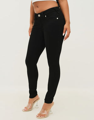 True Religion Jennie Mr Curvy Skinny 2Sb Black Rinse