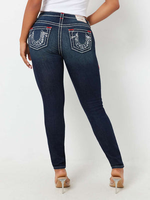 True Religion Jeans Ladies MR Jennie Skinny Super T Dark Wash-True Religion