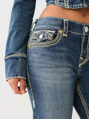 True Religion Jeans Ladies Ricki Super QT Dark Wash-True Religion