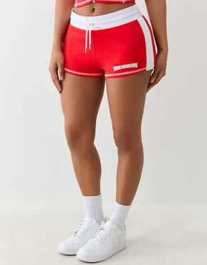 True Religion French Terry Hot Shorts Red / White