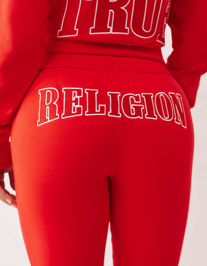 True Religion Mr Joey Flare Terry Pants Flame Scarlet