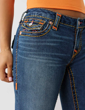 True Religion Low Rise Billie St Flap Sup T Twilight Teal
