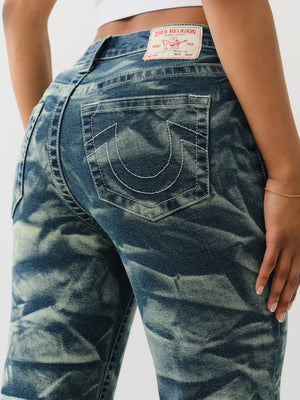 True Religion Crinkle Wash Katrina Hr Flare Lagoon Azure-True Religion
