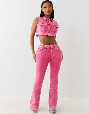 True Religion Becca Mr Boot Big T Flap Sunkist Coral