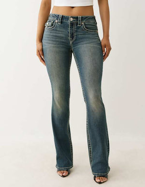 True Religion Becca Mr Bootcut Flap Big T Ocean Glow