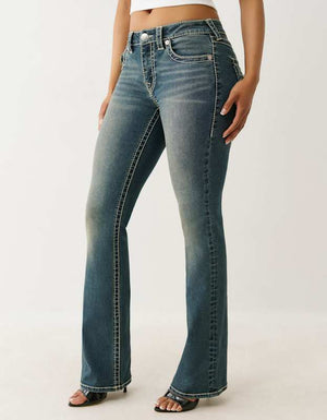 True Religion Becca Mr Bootcut Flap Big T Ocean Glow