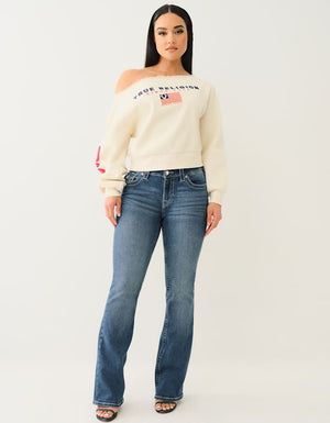 True Religion Crystal Wing Becca Boot Flap Marina