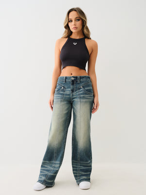 True Religion Bobbi Baggy Big T Emerald Fade-True Religion