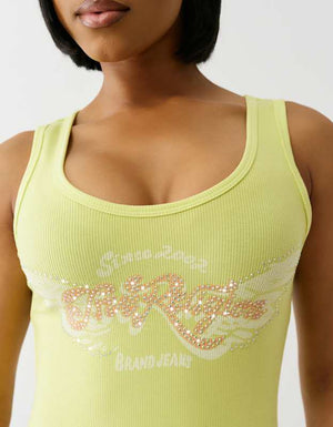 True Religion Heritage Classic Tank Daiquiri Green