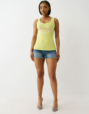 True Religion Heritage Classic Tank Daiquiri Green