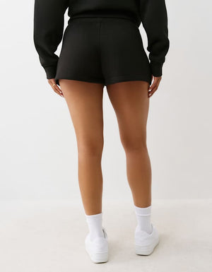 True Religion Patched Lounge Shorts Jet Black