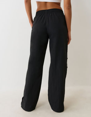 True Religion Mr Nylon Track Pants Jet Black