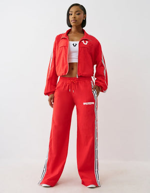 True Religion Mr Nylon Track Pants Flame Scarlet