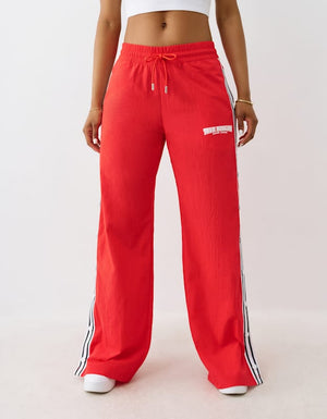 True Religion Mr Nylon Track Pants Flame Scarlet