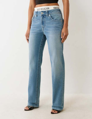 True Religion Elastic Ricki Relaxed St Flap Beach Fire