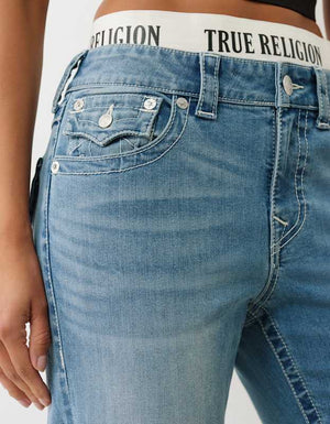 True Religion Elastic Ricki Relaxed St Flap Beach Fire