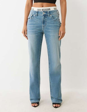 True Religion Elastic Ricki Relaxed St Flap Beach Fire