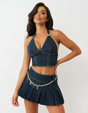 True Religion  Low Rise Sexy Short Indigo Twilight