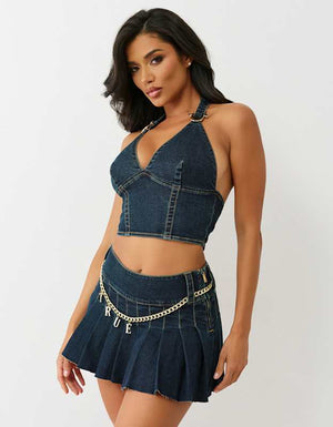 True Religion  Low Rise Sexy Short Indigo Twilight