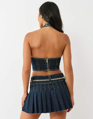 True Religion Denim Hs Halter Top Indigo Twilight