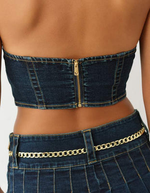 True Religion Denim Hs Halter Top Indigo Twilight
