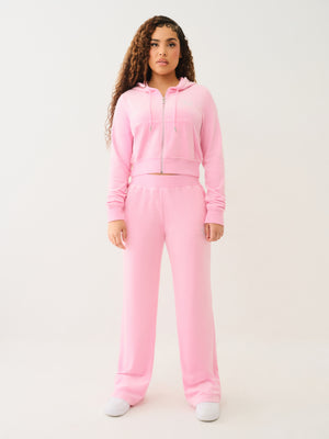 True Religion Velour Crystl Hs Straight Leg Prism Pink-True Religion