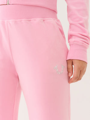 True Religion Velour Crystl Hs Straight Leg Prism Pink-True Religion