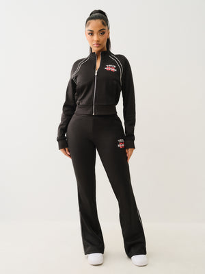 True Religion Sporty Bootcut Track Pant Jet Black-True Religion