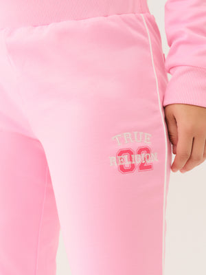 True Religion Sporty Bootcut Track Pant Prism Pink-True Religion