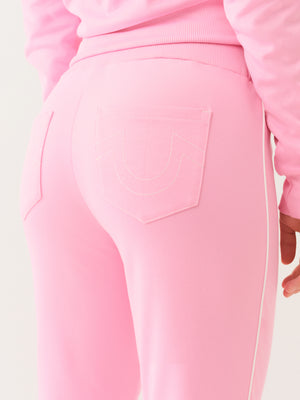 True Religion Sporty Bootcut Track Pant Prism Pink-True Religion