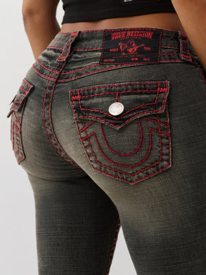True Religion Jeans Becca Mr Cut Flap Sup T Compass Trail
