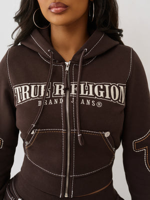 True Religion Hoodie Anniversary Big T Shrnkn Ganache