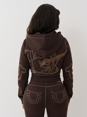 True Religion Hoodie Anniversary Big T Shrnkn Ganache