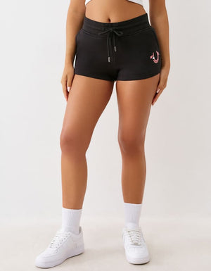 True Religion I Love Tr Mr Fleece Shorts Jet Black